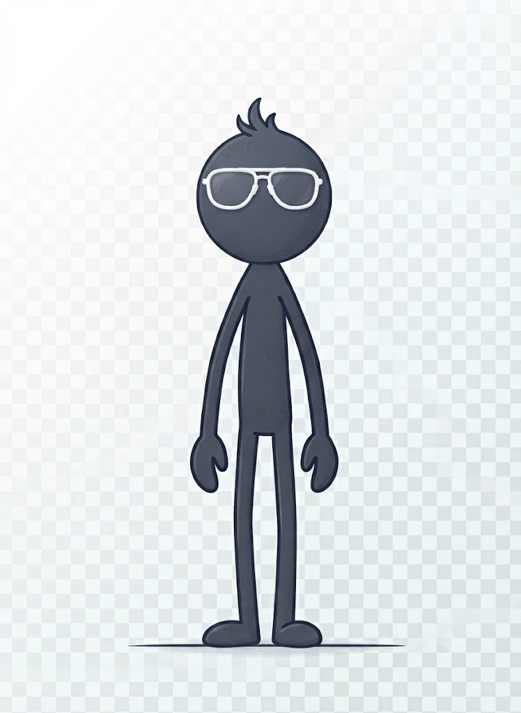 Blackstickman — the little black stickman, the project's mascot